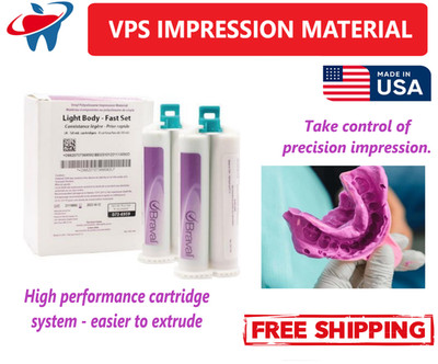 4/Box Dental VPS Impression Material Heavy Body Medium Light Fast Set, Made USA