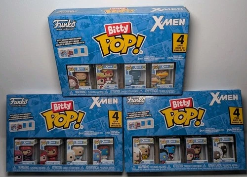 Funko Bitty Pop X-Men Complete Collection Full Set of 3 Packs New