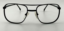 Art Craft Eyeglasses Frames Only Matte Black Aviator Pilot Eyewear Vintage USA