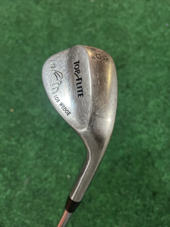 Top Flite 60° Lob Wedge L-60 diestro eje de acero 35,5” agarre de banda de rodadura suave Foto 2 de 4