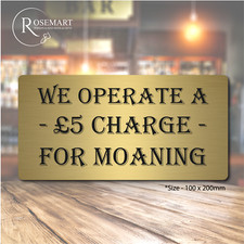 Charge For Moaning Funny Man Cave Home Bar Hanging Plaque Pub Gift Sign