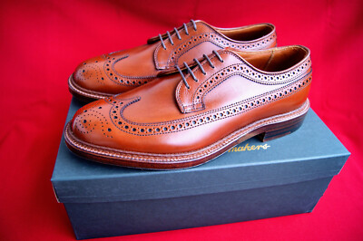 Alden US 7 E (EU 40) Long Wing Blucher Burnished Tan Calfskin Barrie Last NEW