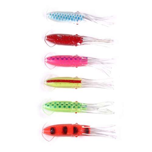 6 PIEZAS 10 CM 7,7 G Señuelo Falda Calamar Cebo Suave Trolling Pulpo Señuelo Agua Salada - Imagen 6 de 7