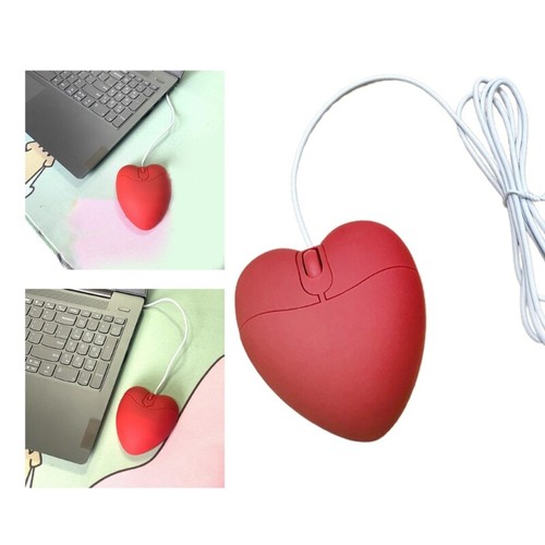 Petite Souris USB Amour en Forme de Coeur Jeu Ordinateur Réglable pour Filles Cadeau Souris - Photo 2/8