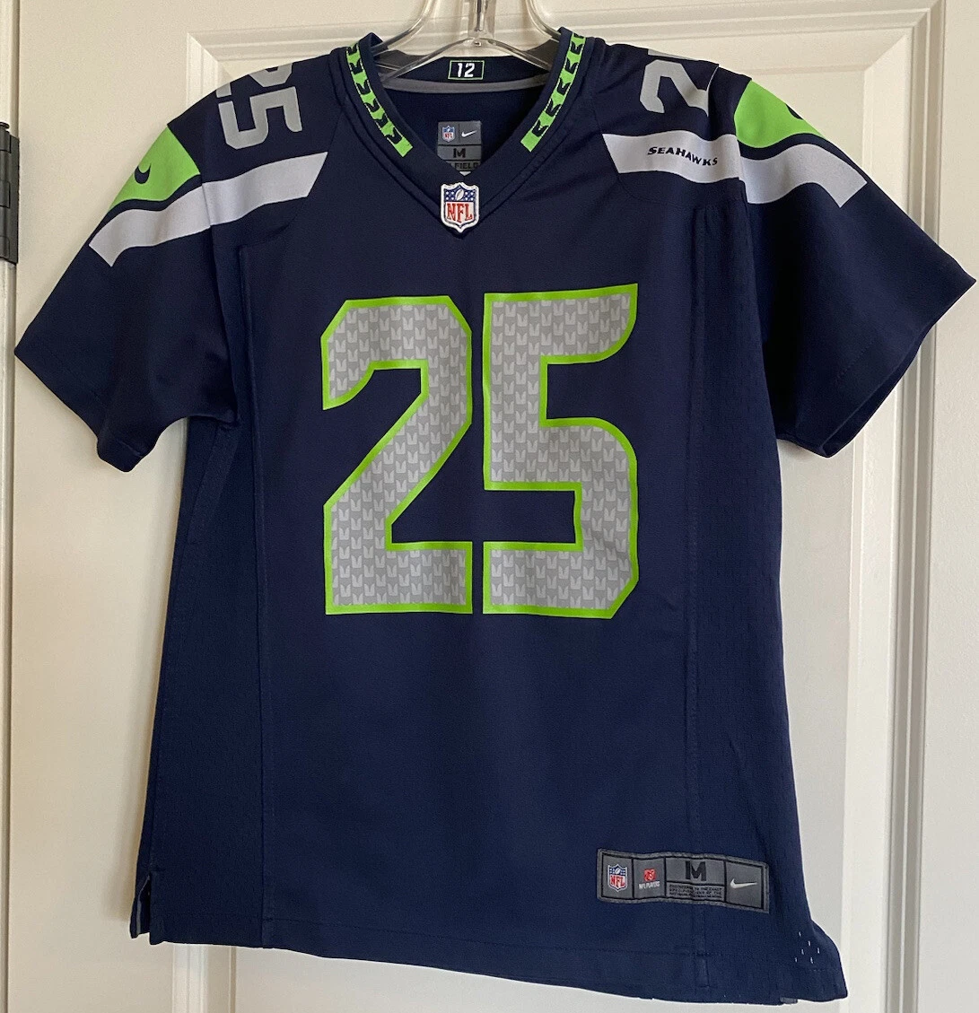 Nike On Field Youth NFL Seattle Seahawks Richard Sherman Jersey Sz M 10 12