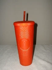 NEW Starbucks Halloween Pearlized Studded Orange Tumbler