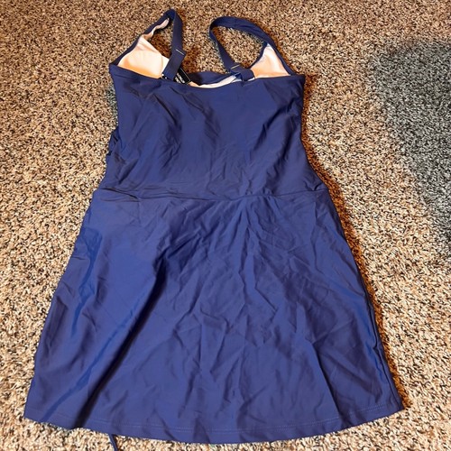 BMJL Swim Dress Adjustable Ruched Swimsuit One Piece Bathing Suit L - Picture 3 of 5