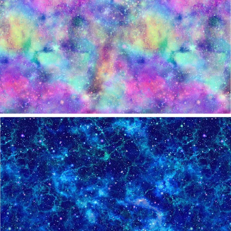 100% Cotton Digital Fabric Space Universe Galaxy Sky Crafty 140cm Wide