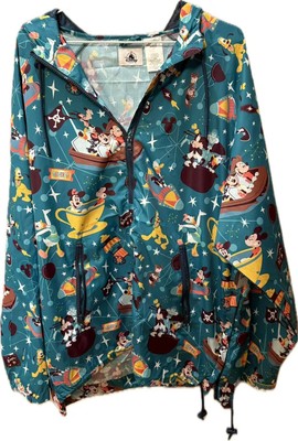 Disney Mickey & Friends Play in the Park Packable Rain Jacket LARGE NEW