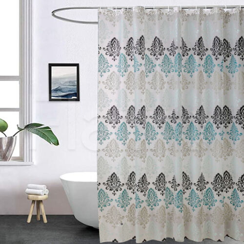 Bathroom Shower Curtain Waterproof, Extra Long Shower Curtain Hooks