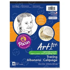 NEW Pacon Drafting and Tracing Paper PAC2369 bleed proof 40 Sheets 9" x 12" #539