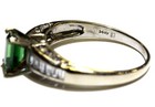14k white gold .34ct SI2 H diamond lab tourmaline gemstone ring 4.3g estate 9.25 — photo 6