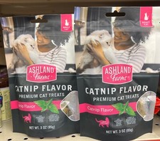 2- Bags 3oz Adult Ashland Farms Cat Pet Feline Premium Treats Catnip Flavor