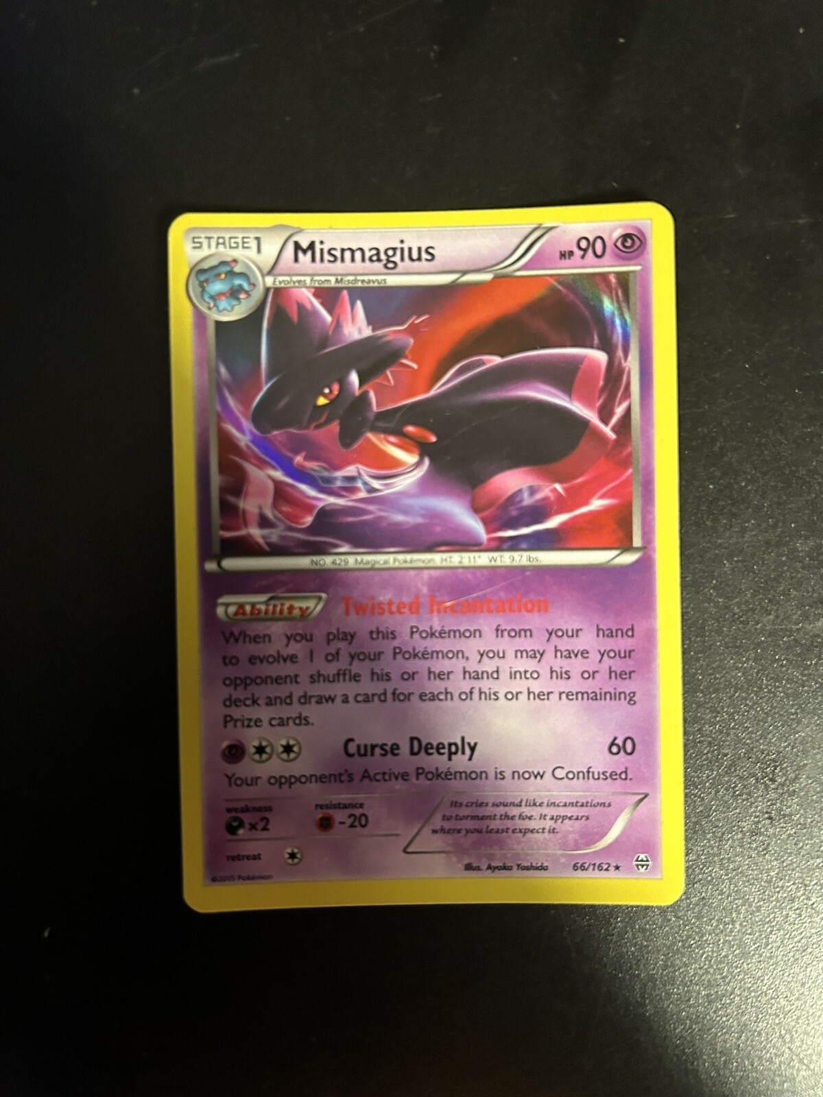 Pokémon TCG Mismagius BREAKthrough 66/162 Holo Rare