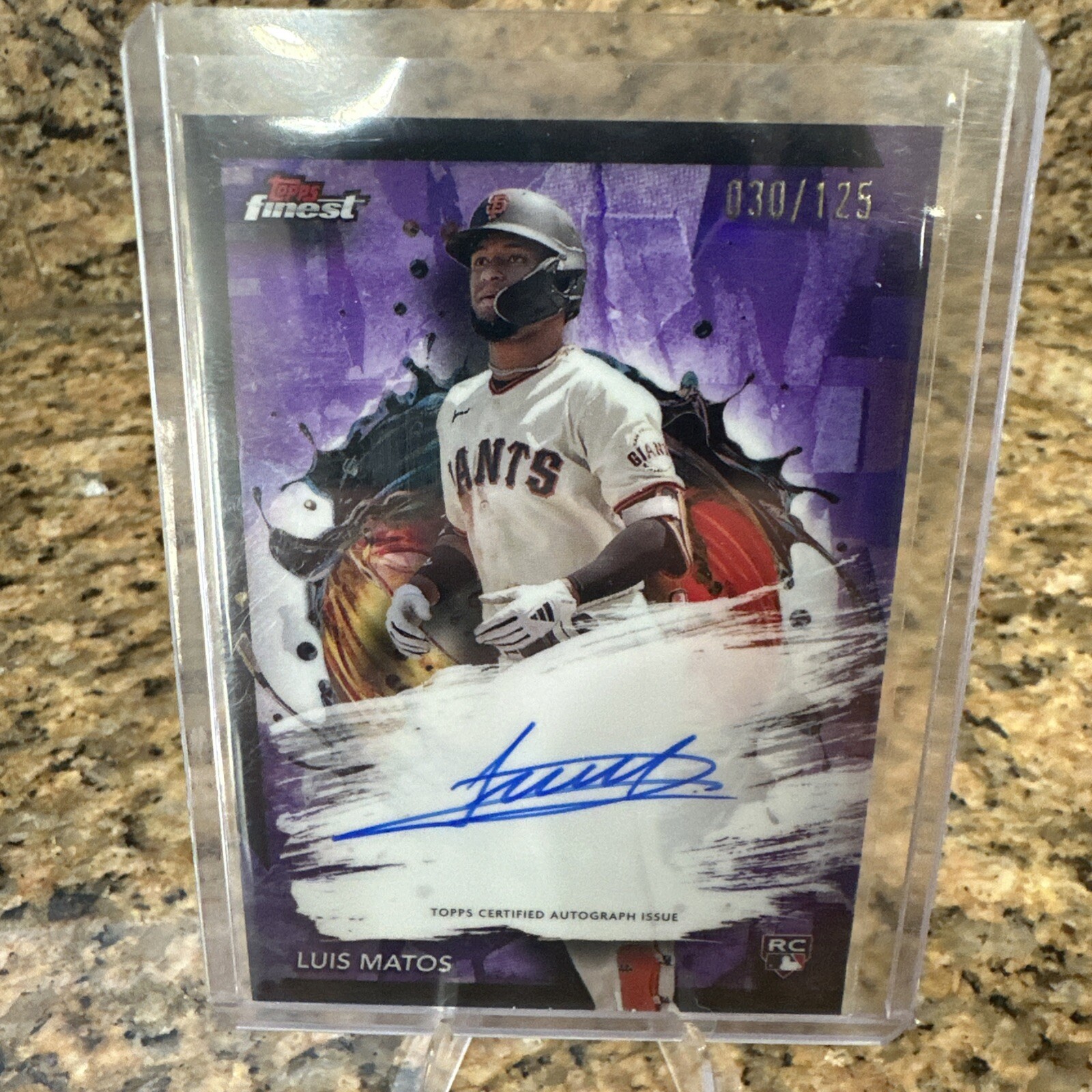 2024 Topps Finest - Finest Autographs Purple Refractor #FA-LM Luis Matos /125