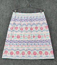 Talbots Skirt Women  s MP Tropical Sea Shells Colorful Pull On Skirt Resortwear