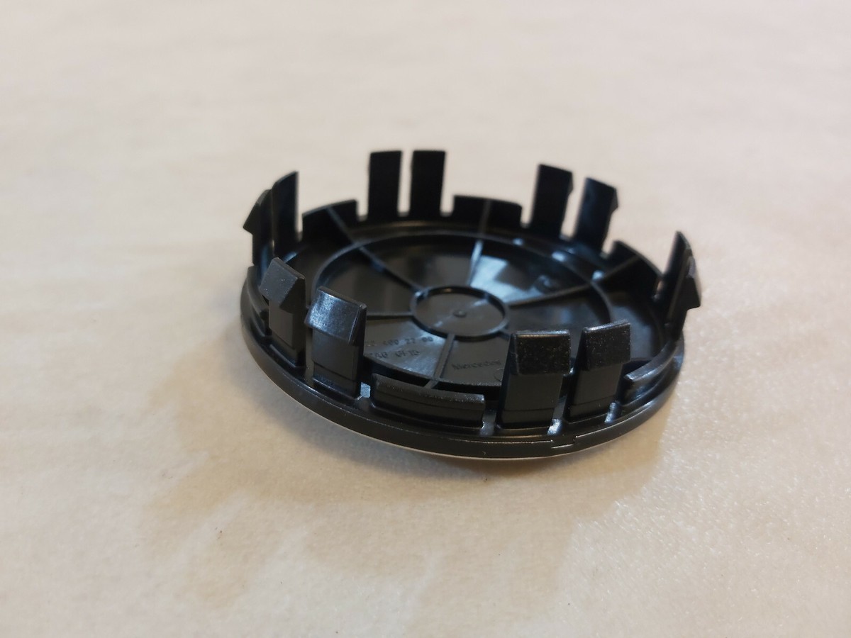 Genuine Mercedes Benz BLACK Alloy Wheel Hub Centre Cap 75mm 