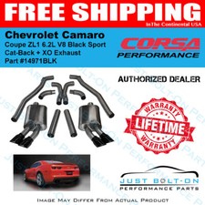 Corsa 2012-2015 Chevrolet Camaro Coupe Zl1 6.2l V8 Black Sport Exhaust Xo