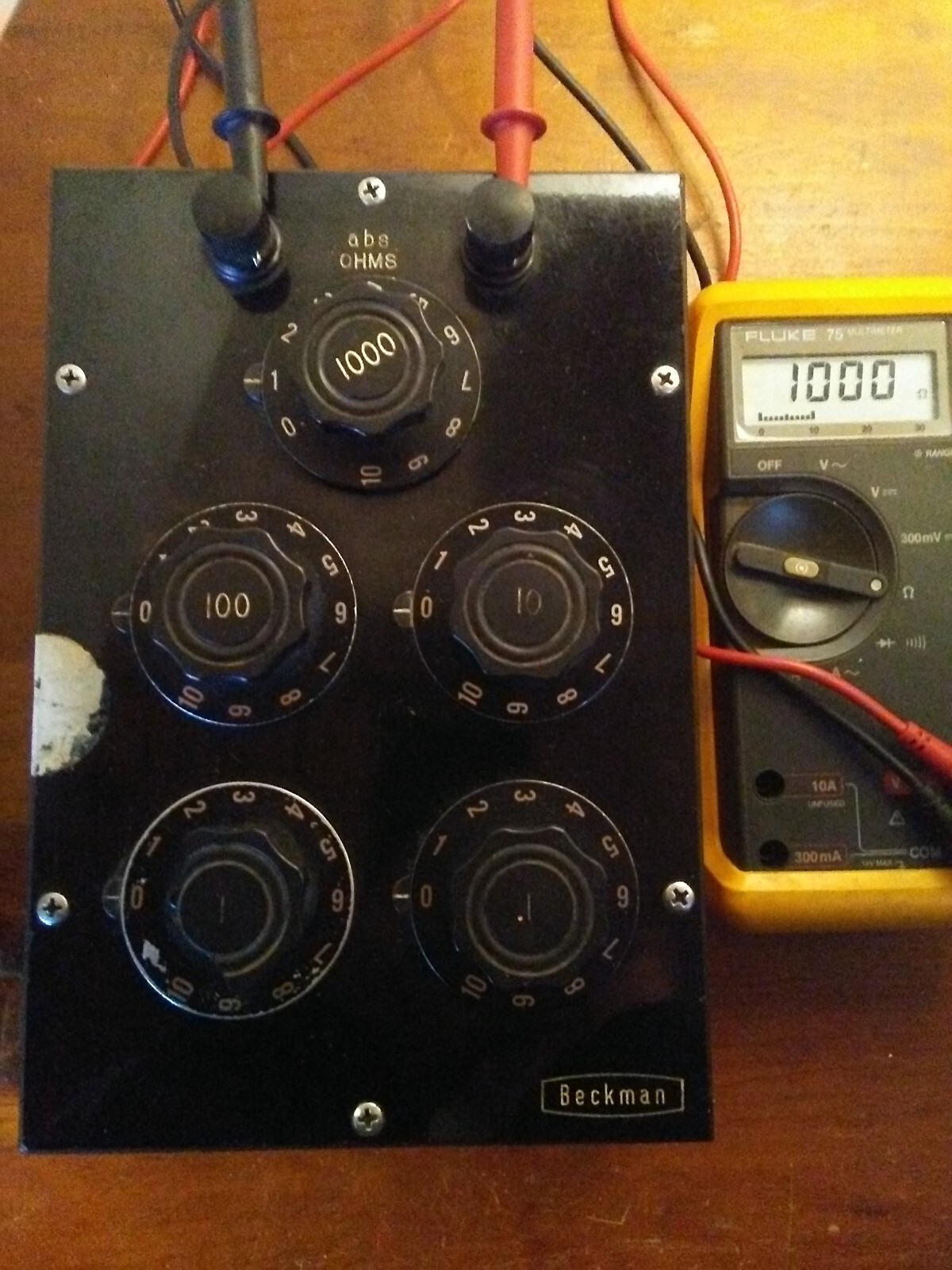 Beckman/Industrial Instruments DR-50D Decade Resistance Box w/Manual Tested OK