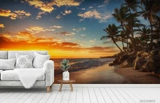 3D Seascape Sunrise Wallpaper Wall Mural Removable Self-adhesive Sticker5097