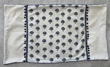 Eastern Accents Pillow Sham White Blue Glass Beads Floral Very Soft Linen Blend?