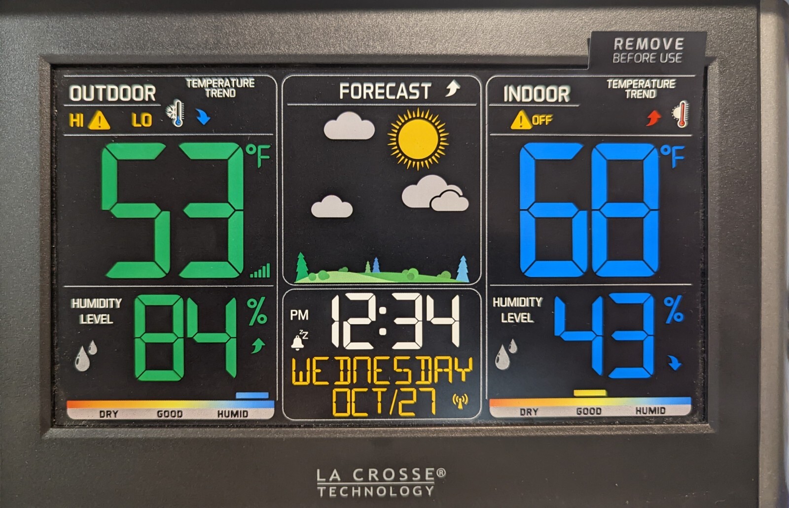 🎄La Crosse Technology Wireless Color Weather Station w/ extra batteries