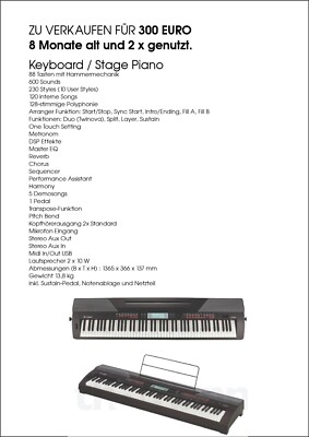 E- Piano gebraucht schwarz