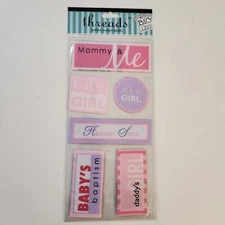 NEW Me & My Big Ideas Threads Jumbo Woven Labels BABY GIRL Words Phrases Tags -B