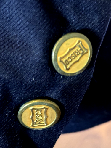 Cappotto e gilet vintage 1952 Frisco linee ferroviarie conduttore treno con insegne - Foto 7 di 24
