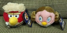 NEW Angry Birds Star Wars Luke Skywalker  Princess Leia Plush New with Tags Nwt