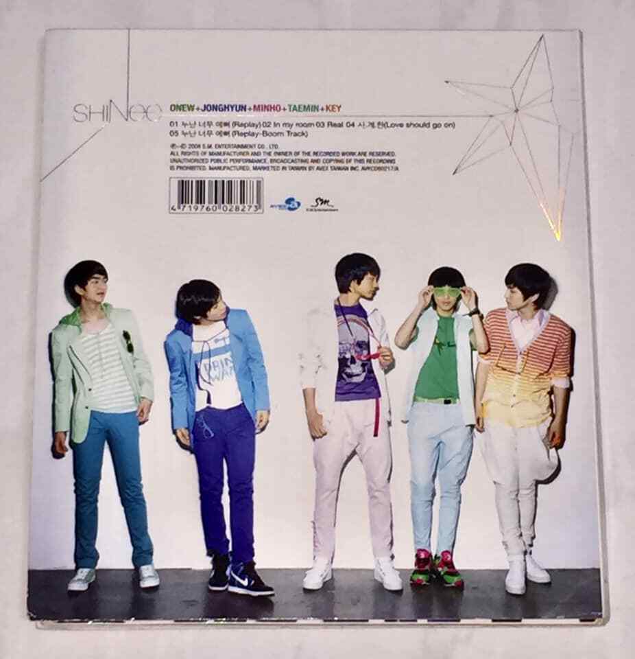 Shinee 2008 The First Mini Album Replay Taiwan OBI CD Promo Sticker Insert KOREA