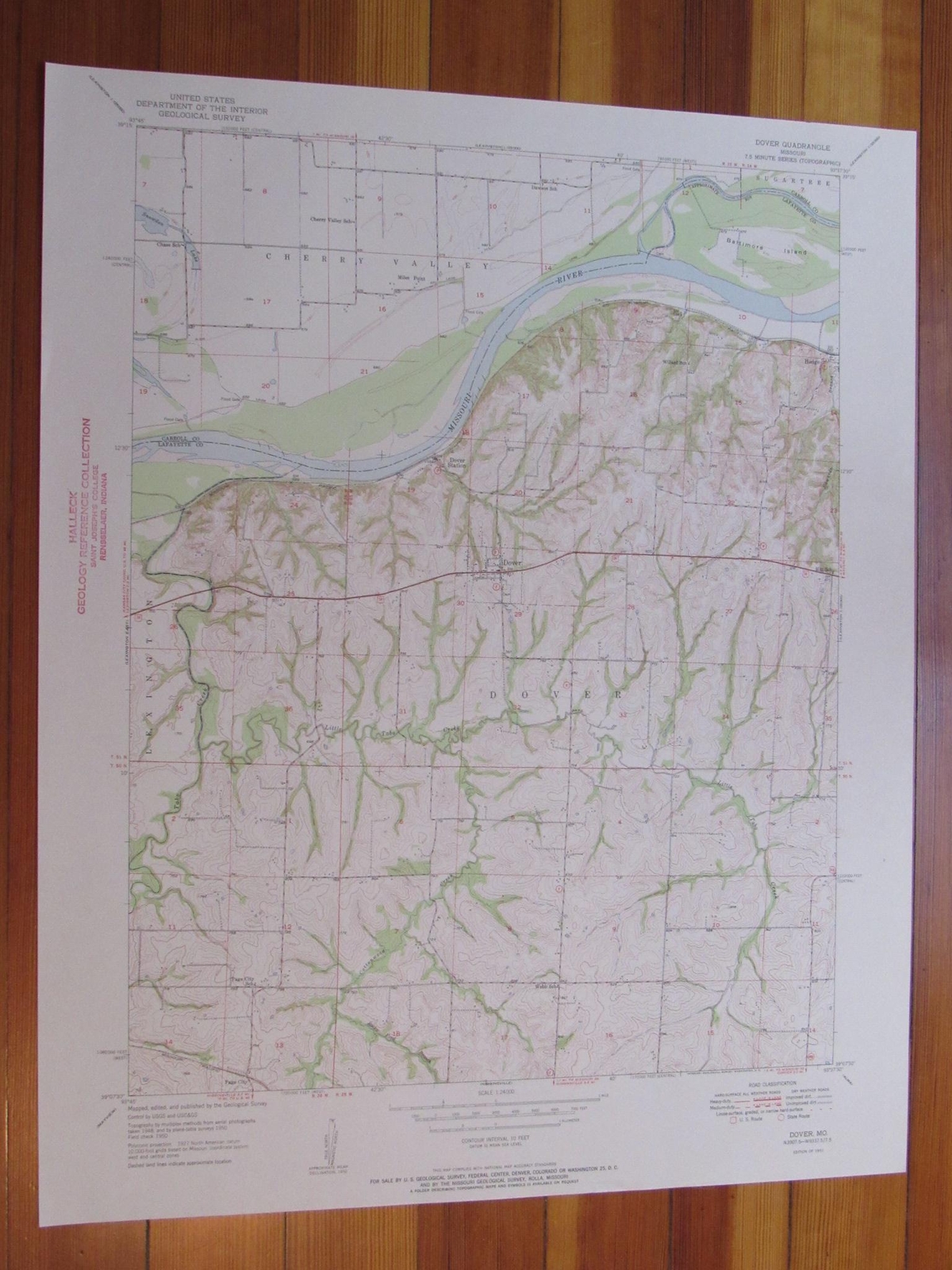 Dover Missouri 1951 Original Vintage USGS Topo Map eBay