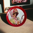 Vintage Coca Cola Coaster Tip Tray Red Tin Coaster Collector’s Coaster Bar
