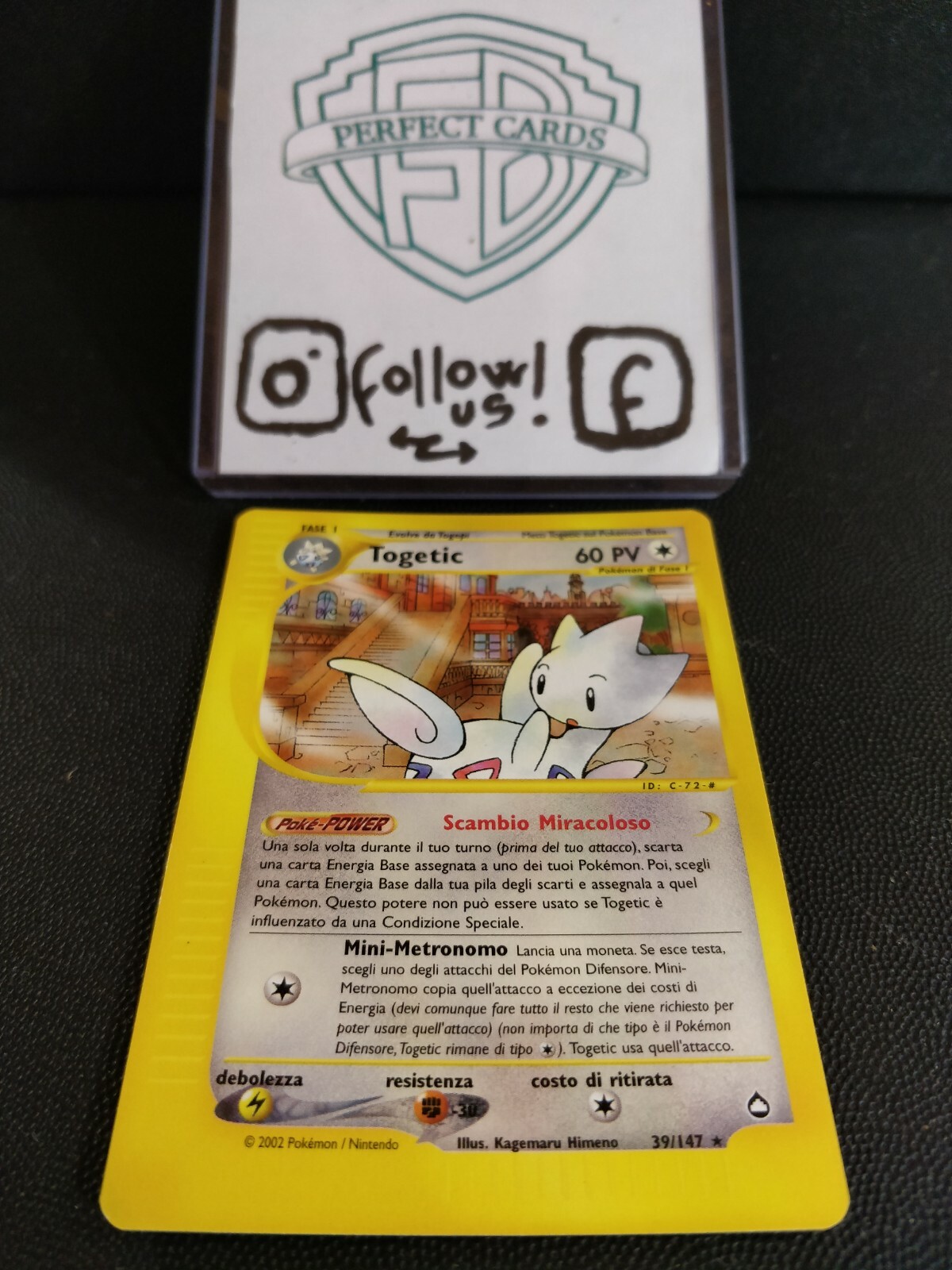 POKÉMON TOGETIC RARA NONHOLO AQUAPOLIS 39/147 NM ITA