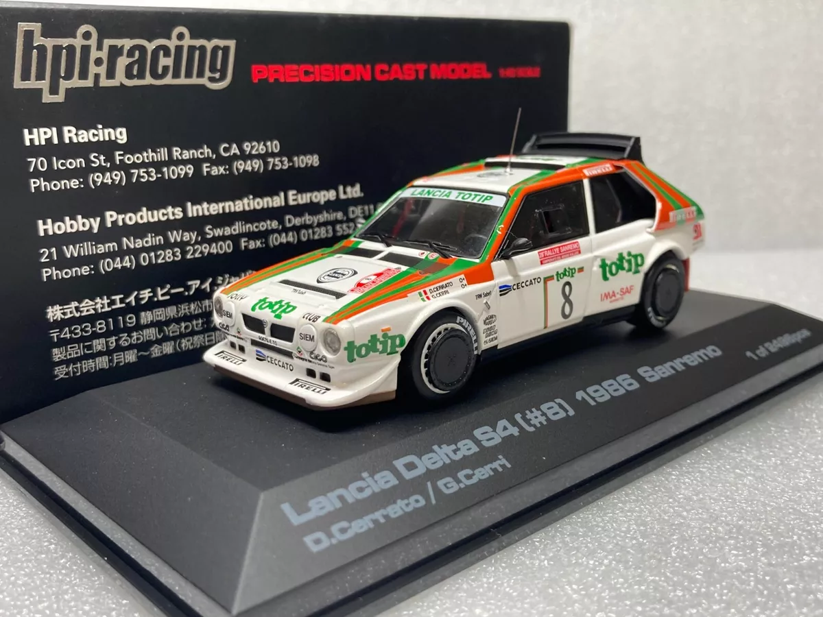 HPI Racing 1/43 968 LANCIA DELTA S4 #8 1986 SANREMO TOTIP