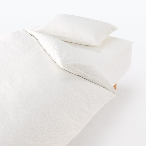 MUJI 100% Cotton Seersucker Duvet Cover – Queen Size - Picture 21 of 55