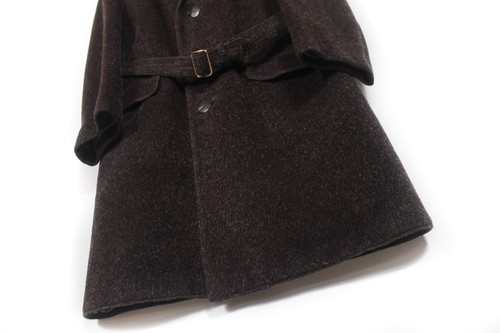 VINTAGE LODENFREY Wool Mens Coat Loden Overcoat Brown Size L RARE 90s - Picture 6 of 9