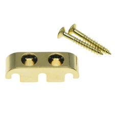 Electric Bass Guitar String Tree Retainer with Mouting Screws Gold
