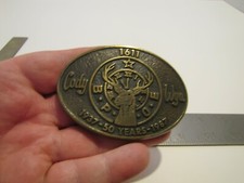 VTG 1986 SUNWEST BUCKLES B.P.O.E. ELKS CODY, WY 1937-87 50 YEARS USA BELT BUCKLE