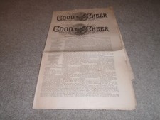 2 Issues 1883, 1884 GOOD CHEER Monthly Paper pub. Greenfield MA