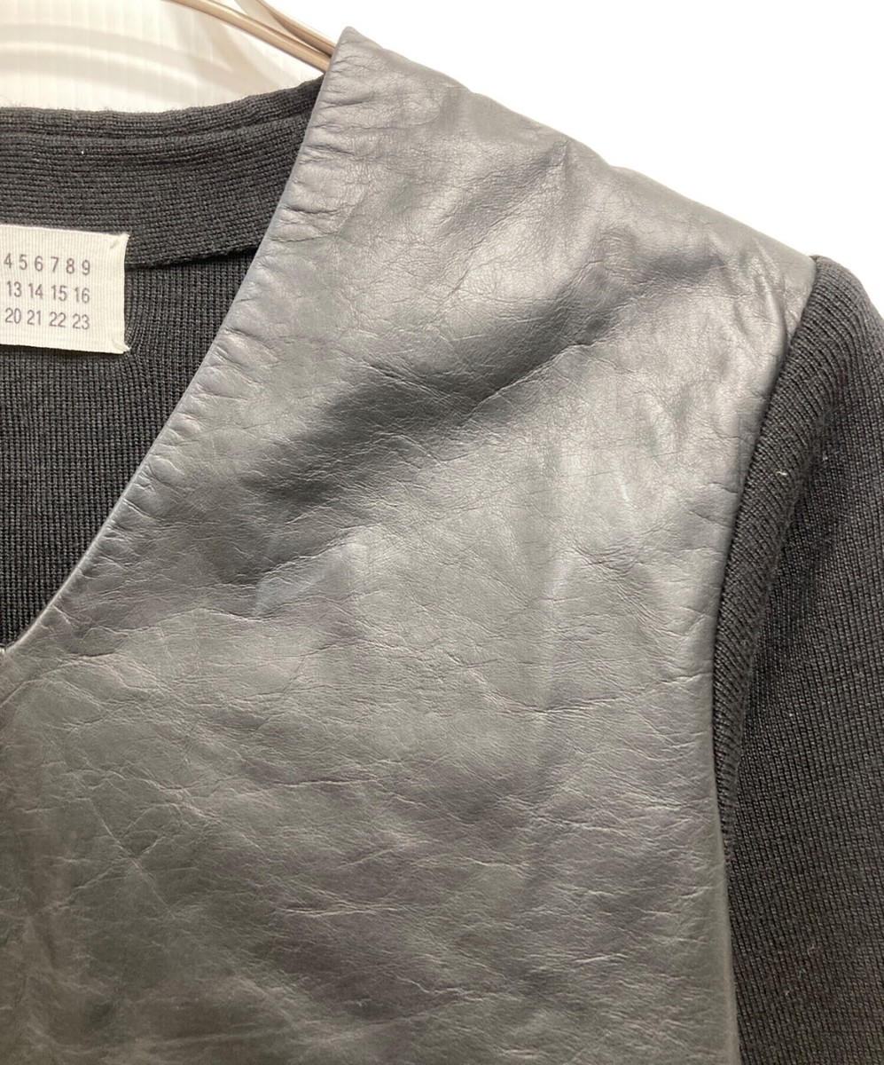 margiela 10 leather docking knit