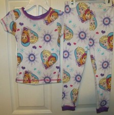 Disney Frozen Elsa  And Anna All Over 2 Piece Long Pajama PJ Girls Size 3T NWT
