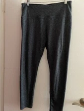 TUFF ATHLETICS ~ Full Length Leggings Gray & Blue/Green Print Women’s Size Large