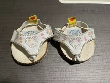 Build-a-Bear Workshop BABW white sequin heart Sandals shoes