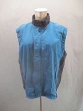 NOVARA BY REI Size L Mens Blue 100% Nylon Full Zip Stand Collar Cycling Vest 927