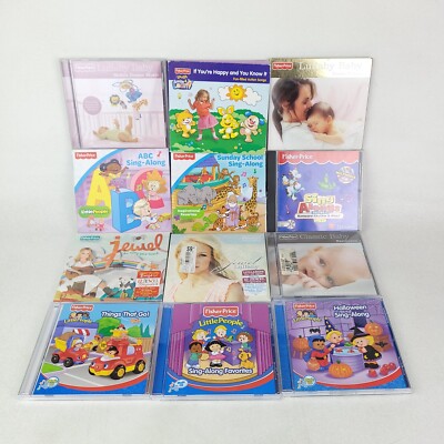 12 Fisher-Price Lullaby & Sing-A-Long CDs -Jewel Little People Classical **Clean
