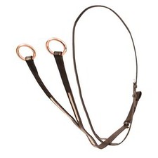 Hy Equestrian Rosciano Rose Gold Martingale - Brown/Rose Gold