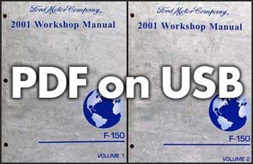 2001 Ford F-150 Shop Manuell Set Usb F150 Pickup Lkw Service Werkstatt Reparatur-image