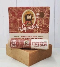 Dr Squatch Limited Edition Spiked Cider Bar Soap & Lip Balm Free USA Ship 