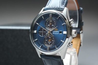 New Battery [Exc+5] ORIENT Chronograph KSA0-UAA0 Quartz Date Men's JAPAN Watch
